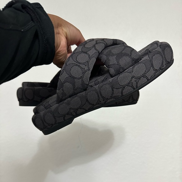 Coach platform sandal (dark grey) worn once - Picture 3 of 4